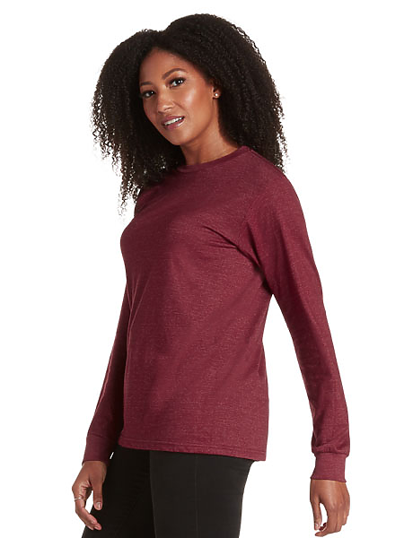 Premium Heather Long Sleeve Crew Neck Tee