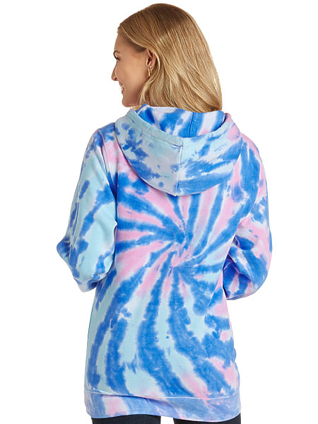 Blue Camo Splatter Tie Dye Unisex Hoodie by Signature Outlet